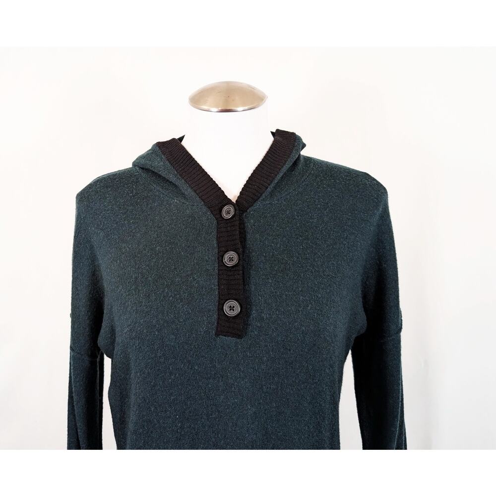 Smartwool Sweater Hoodie Shadow Pine Green Black Pullover Women's Size M - Picture 2 of 11